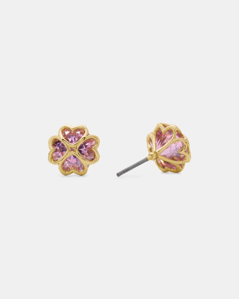 Kate Spade,Something Sparkly Spade Studs,Pink