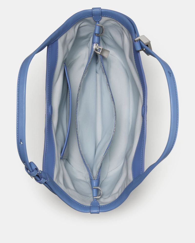 Kate Spade,Deco Small Tulip Tote Bag,Leather,Shoulder Bag,Logo,Metal,Adjustable,Lined,Compact,Gold Metal,Casual,