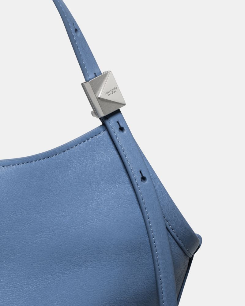 Kate Spade,Deco Small Tulip Tote Bag,Leather,Shoulder Bag,Logo,Metal,Adjustable,Lined,Compact,Gold Metal,Casual,