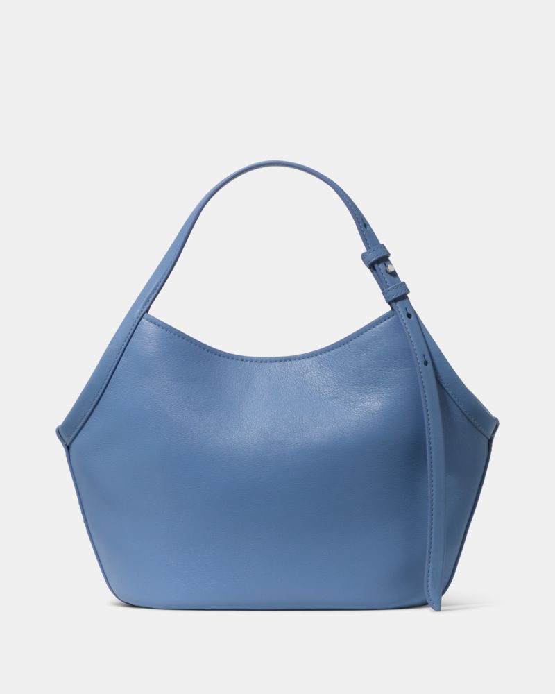 Kate Spade,Deco Small Tulip Tote Bag,Leather,Shoulder Bag,Logo,Metal,Adjustable,Lined,Compact,Gold Metal,Casual,