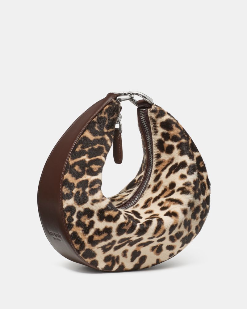 Kate Spade,Duo Leopard Haircalf Crossbody Bag,Calf Hair,Leather,Hobo,Embossed,Logo,Adjustable,3 in 1,Lined,2 in 1,Silver M...,Multi Color