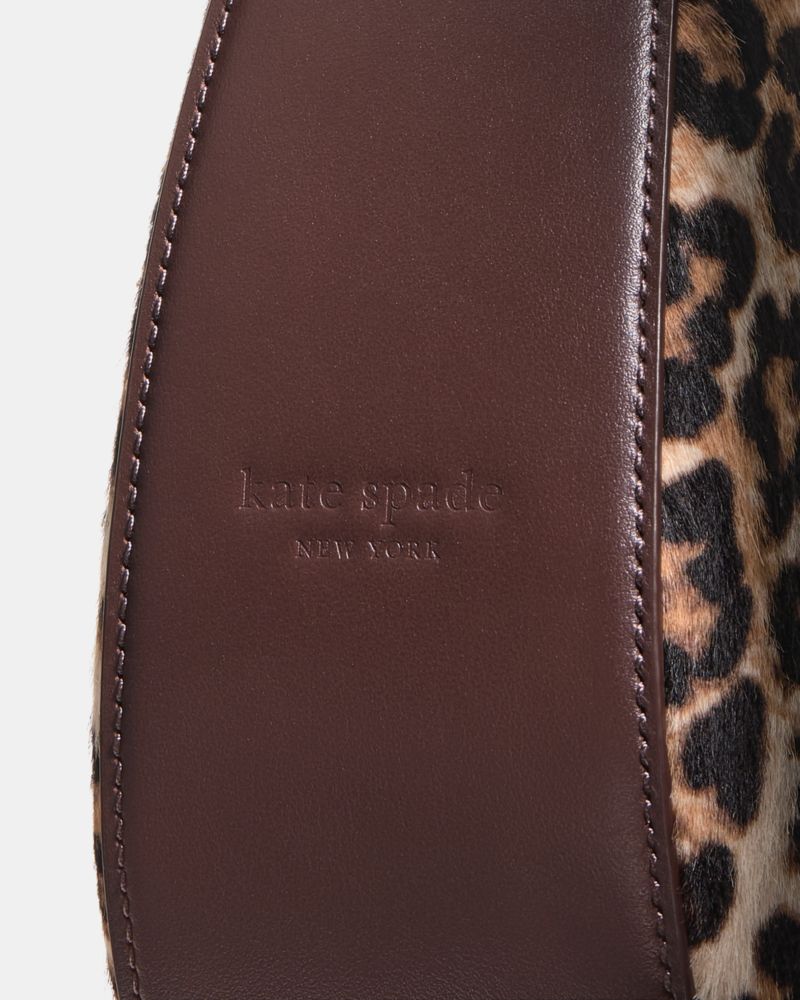 Kate Spade,Duo Leopard Haircalf Crossbody Bag,Calf Hair,Leather,Hobo,Embossed,Logo,Adjustable,3 in 1,Lined,2 in 1,Silver M...,Multi Color