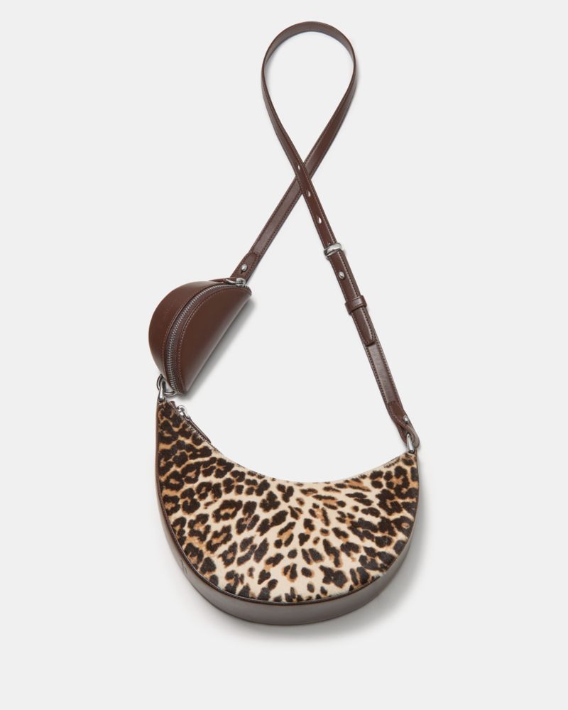 Kate Spade,Duo Leopard Haircalf Crossbody Bag,