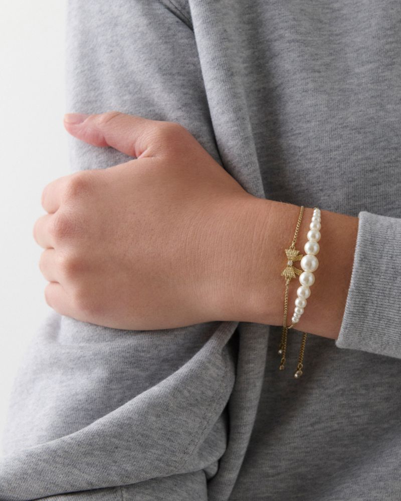 Kate Spade,Modern Pearls Slider Bracelet Set - Boxed,