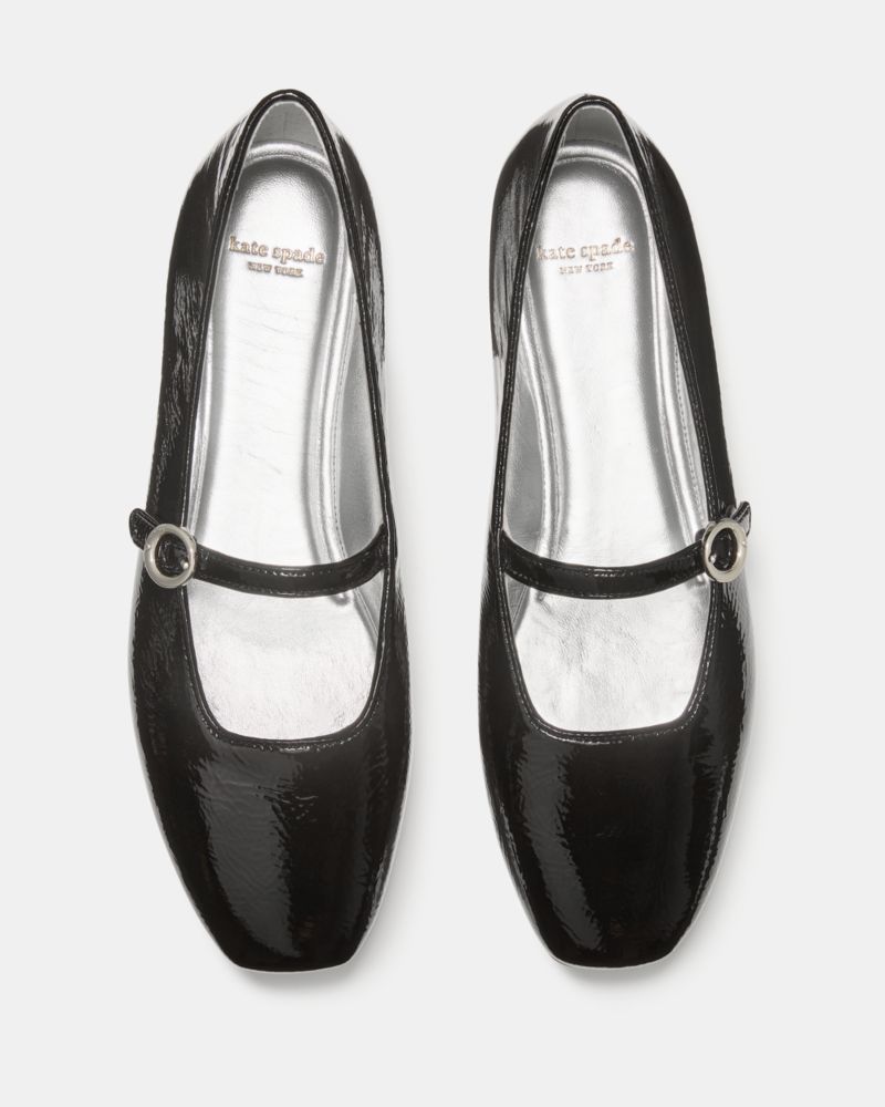 Kate Spade,Halo Mary Jane Flat,Leather,Flats,Day Party,Black