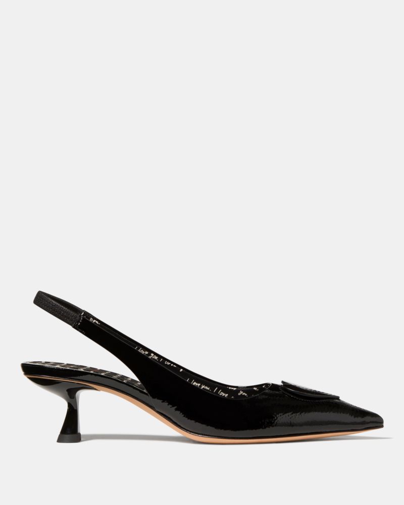 Lover Slingback Kitten Heel, Black, ProductTile