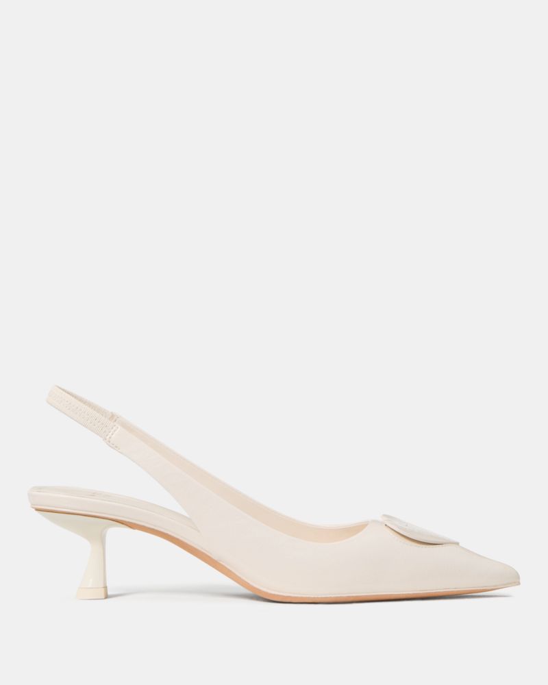 Lover Slingback Kitten Heel, Cream, ProductTile