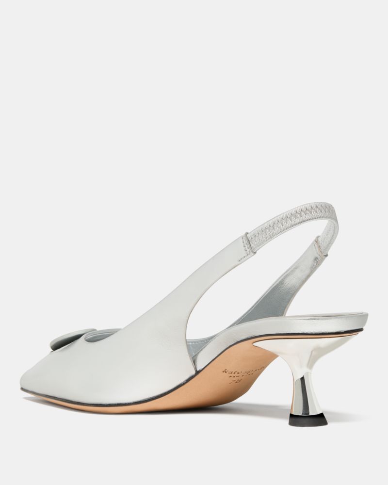Kate Spade,Lover Metallic Slingback Kitten Heel,