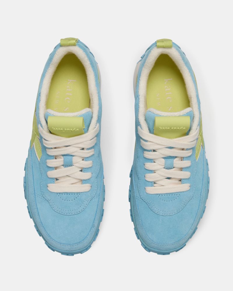 Kate Spade,K As In Kate Runner,Cowhide,Suede,Casual,Low Top,Logo,Pull Tab,Casual,