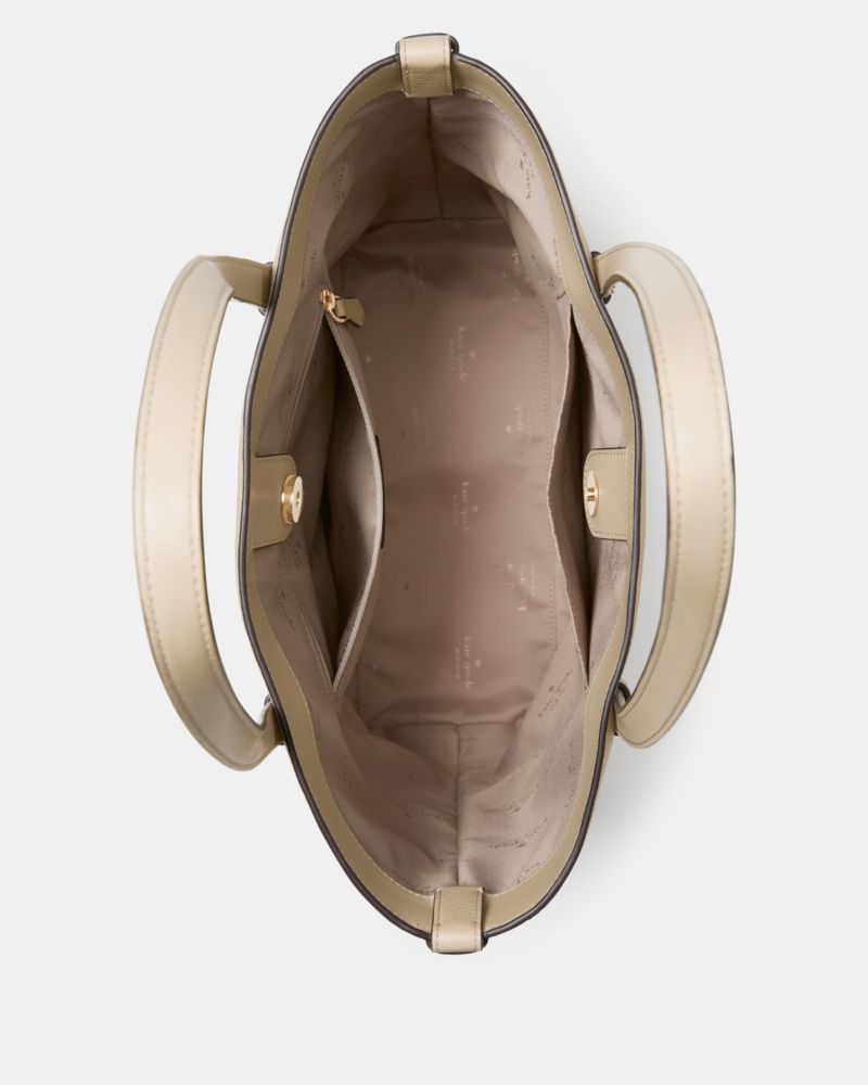 Kate Spade,Juliette Leather Medium Tote,Leather,Tote,Work,Cream