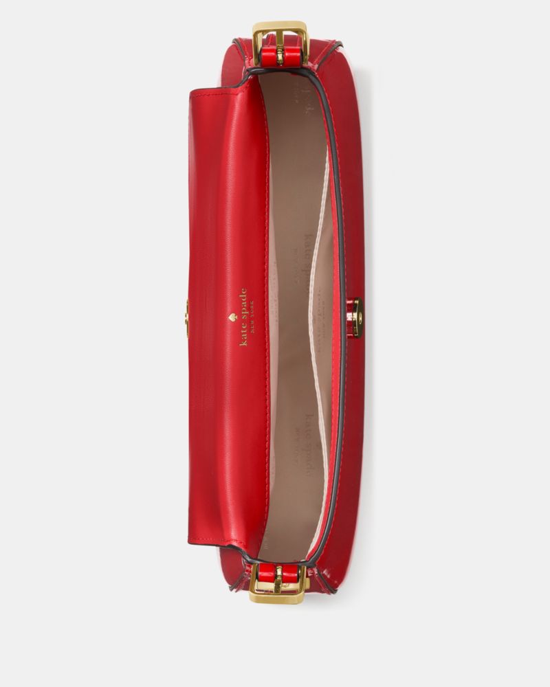 Kate Spade,Bridget Patent Fabric Small Flap Shoulder,