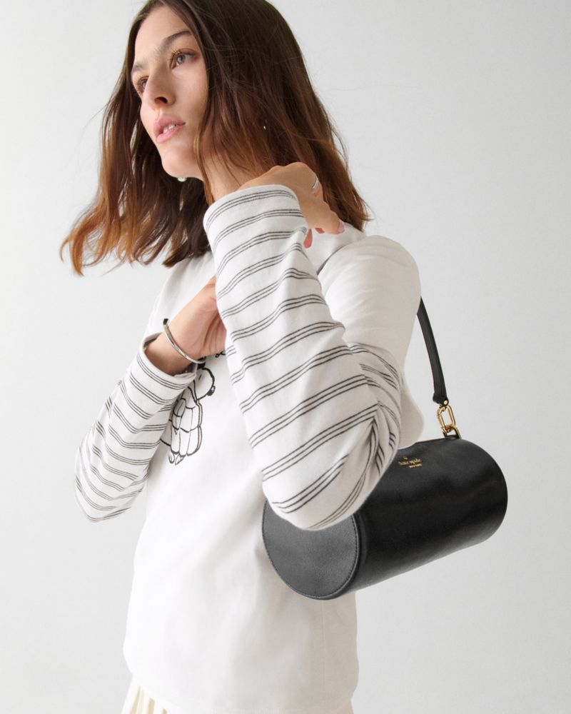 Kate Spade,Roulette Glazed Leather Medium Shoulder Bag,