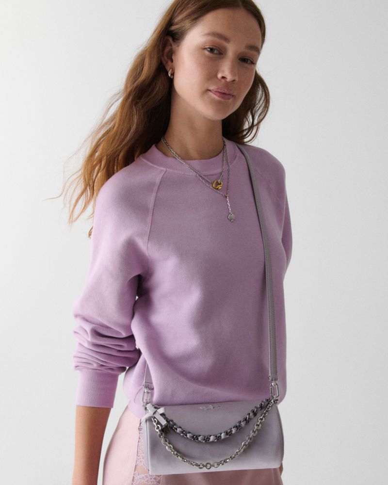 Kate Spade,ルーレット サテン ミニ コンバーチブル クロスボディ,ショルダー・クロスボディ,グラベルグレー