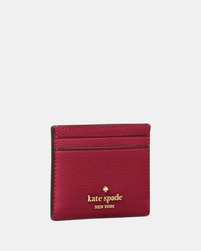 Kate Spade,Madison Small Slim Card Holder,Maroon