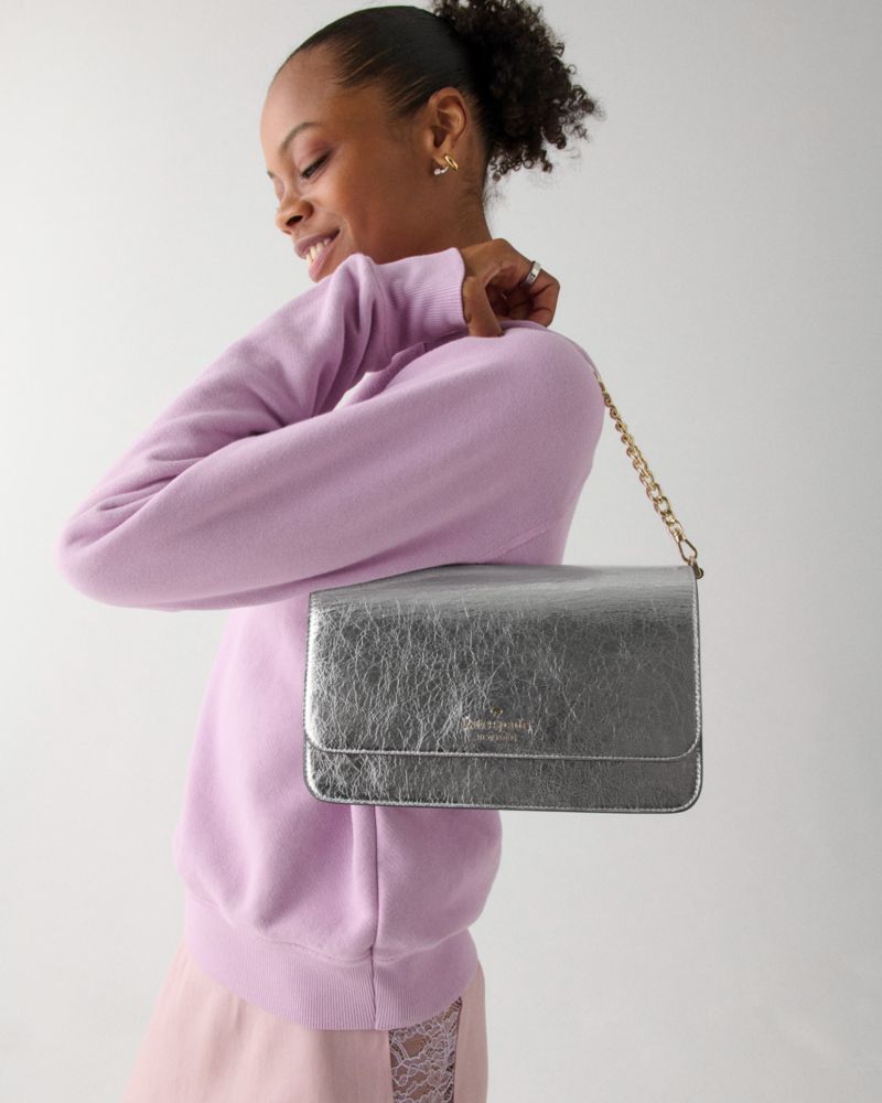 Kate Spade,Madison Willow Medium Convertible Crossbody,Gray