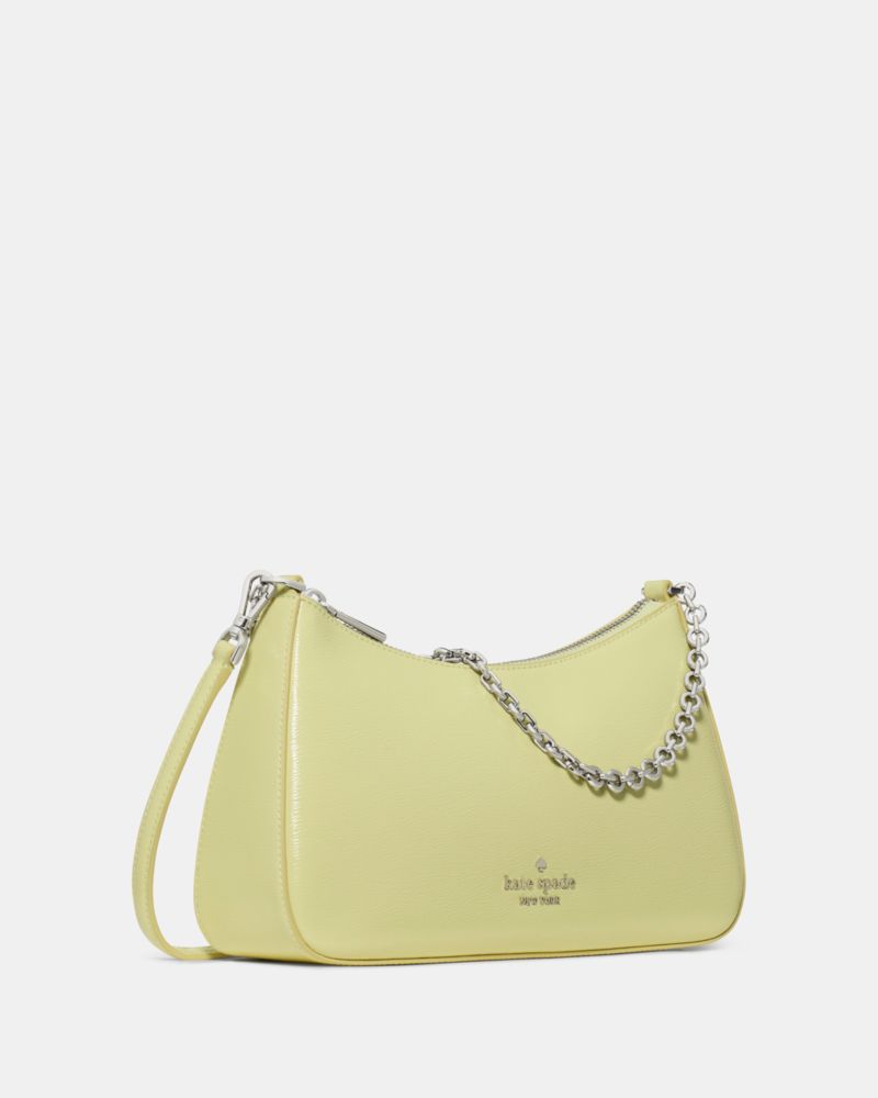 Kate Spade,Margot Textured Patent Leather Convertible Crossbody,Leather,Shoulder Bag,Day Party,Green