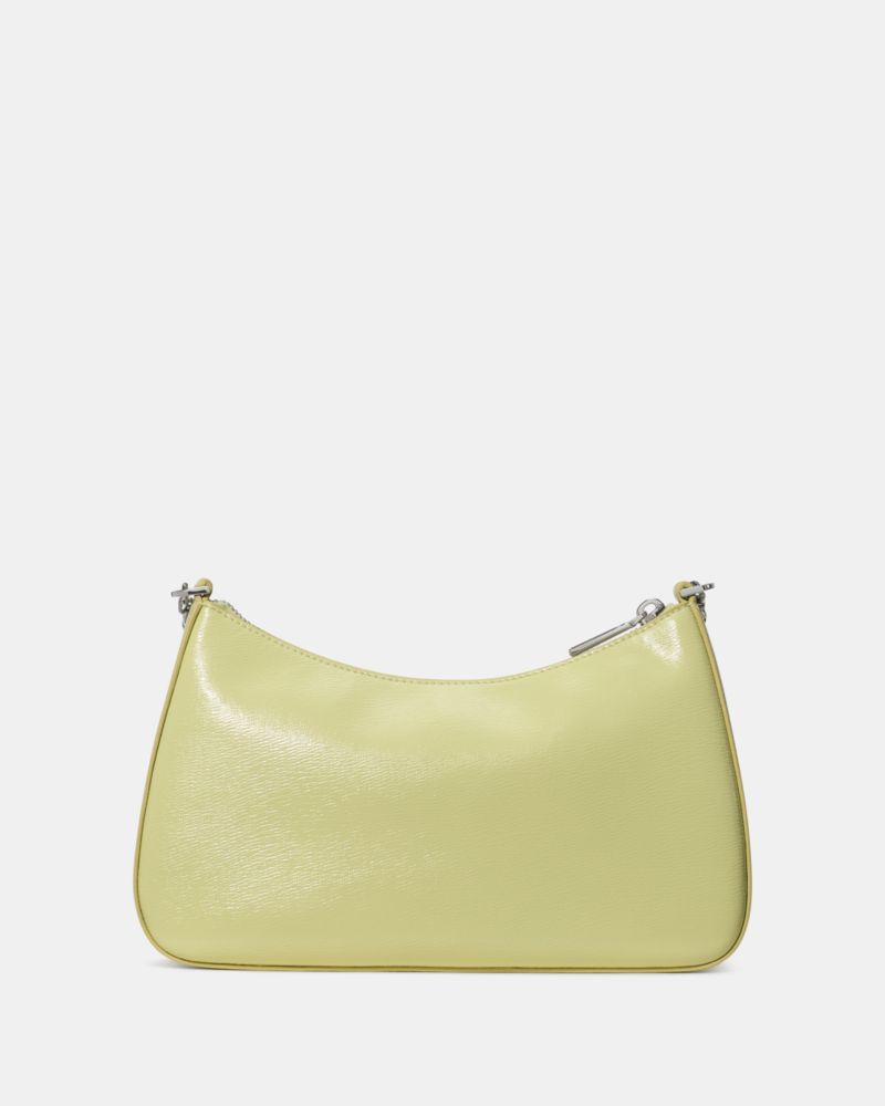 Kate Spade,Margot Textured Patent Leather Convertible Crossbody,Leather,Shoulder Bag,Day Party,Green