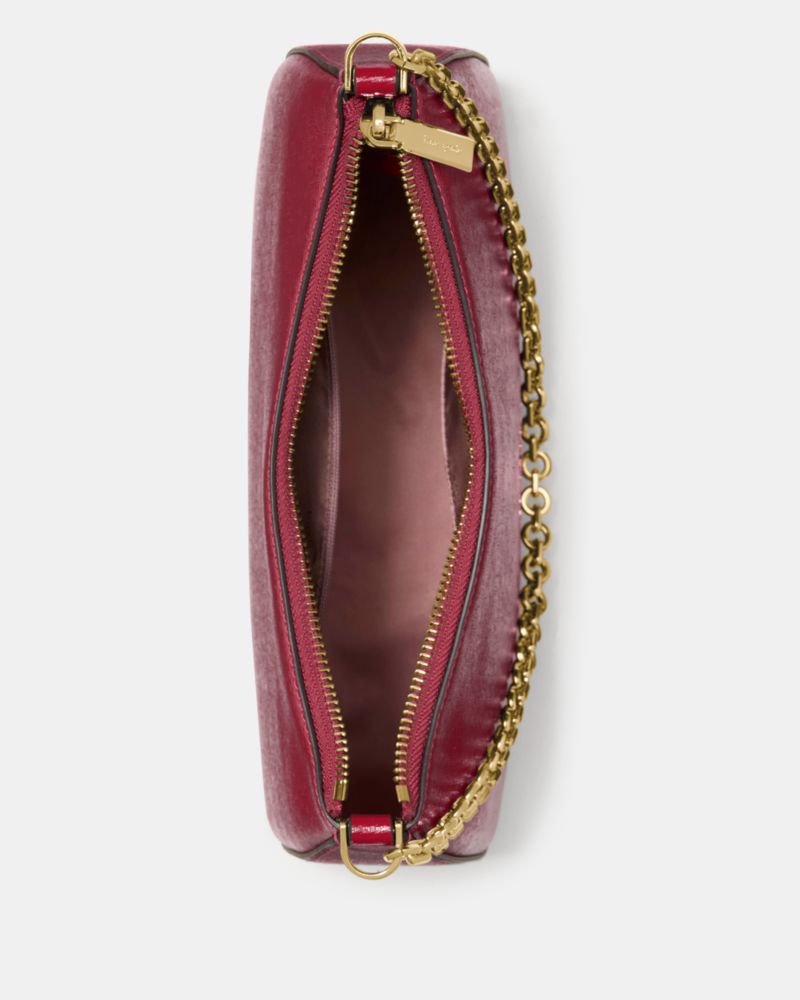 Kate Spade,Margot Textured Patent Leather Convertible Crossbody,Maroon