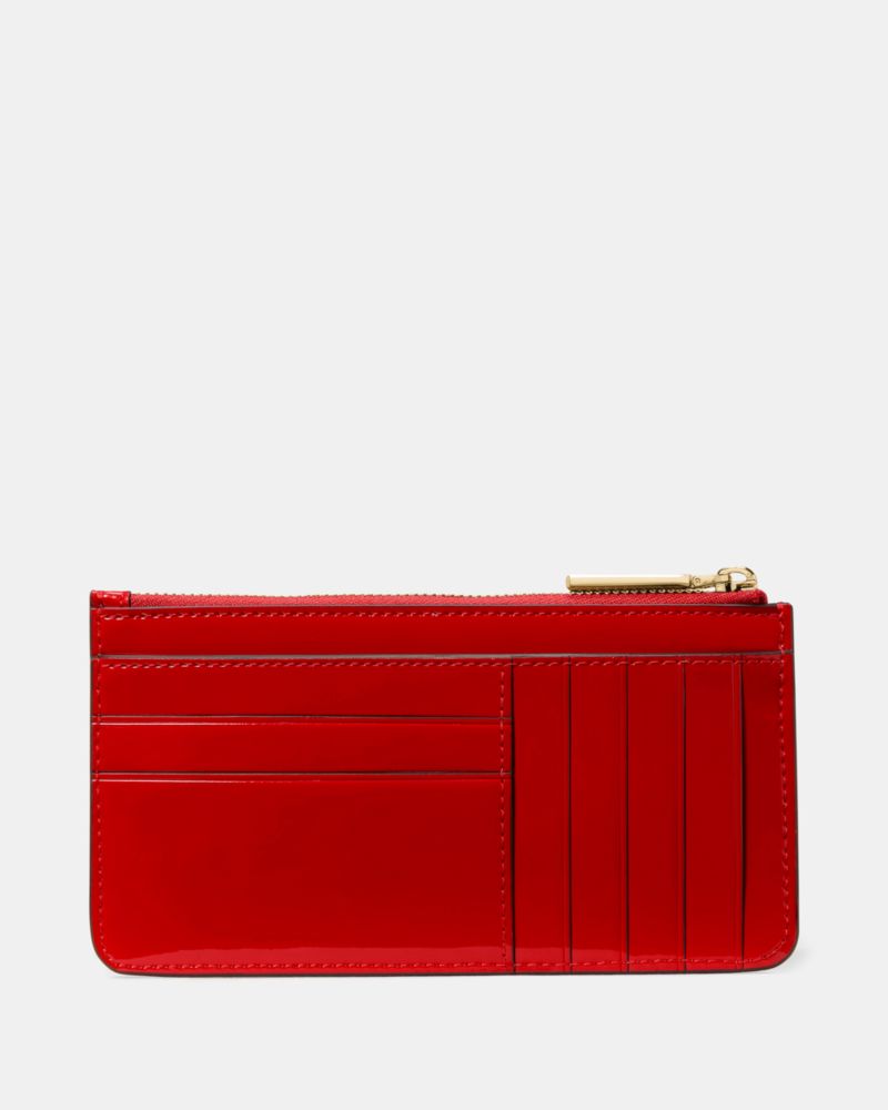 Kate Spade,Bridget Patent Large Slim Card Holder,Red
