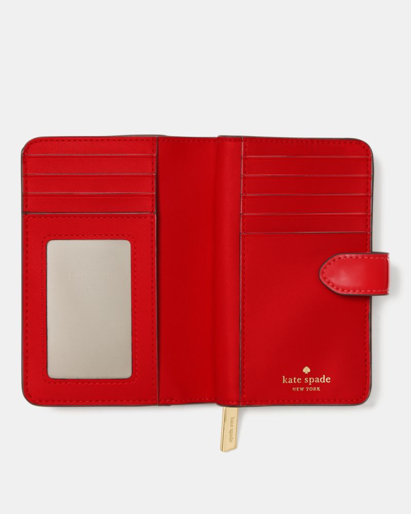 Kate Spade,Bridget Patent Medium Compact Bifold Wallet,