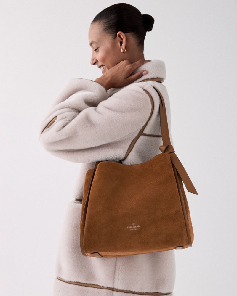 Knott Suede Large Carryall | Kate Spade Outlet