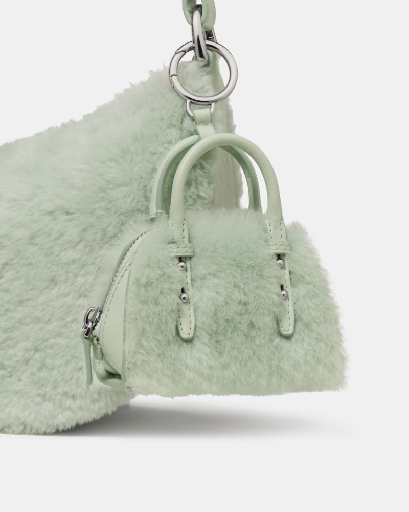 Kate Spade,Charmed Shearling Nano Carryall Bag Charm,