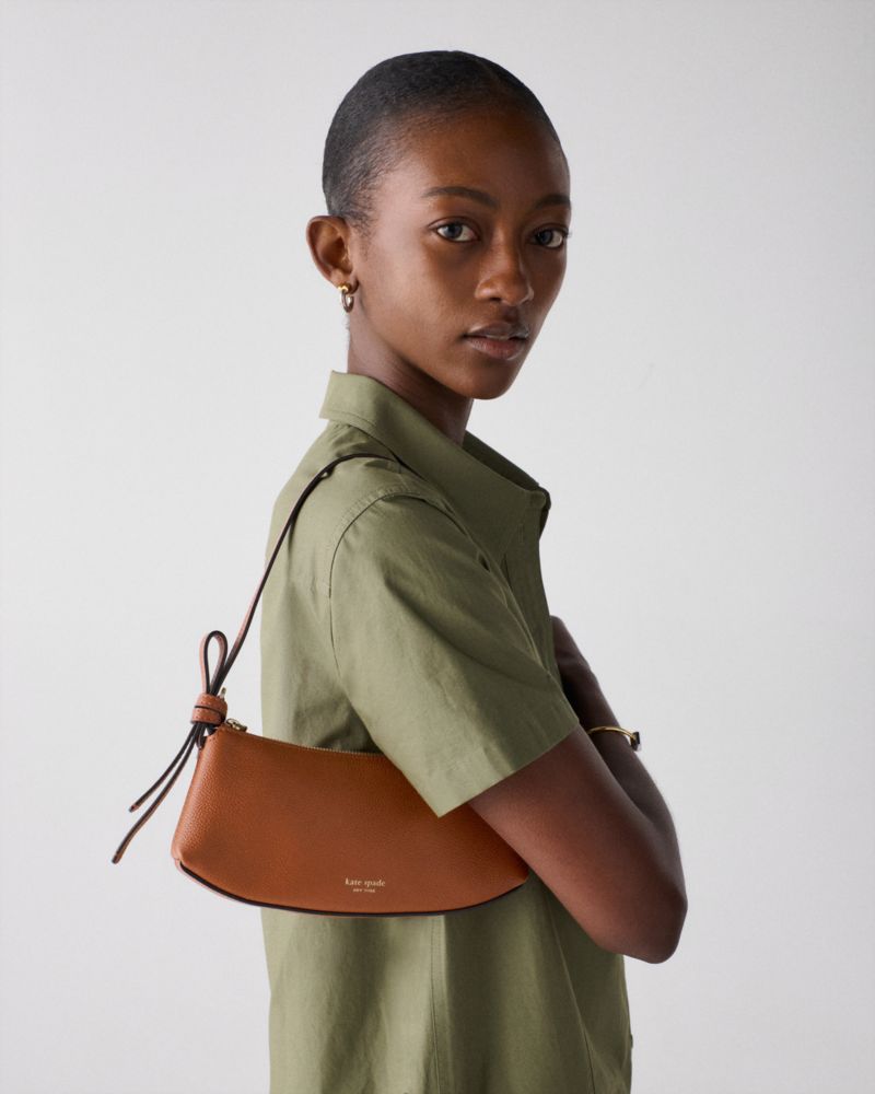 Kate Spade,Loop Pochette Bag,Leather,Shoulder Bag,Knot,Day Party,