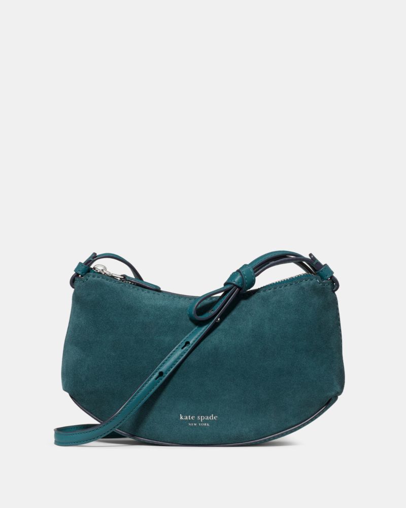 Kate Spade,Loop Suede Crossbody Bag,Suede,Crossbody,Knot,Adjustable,Casual,