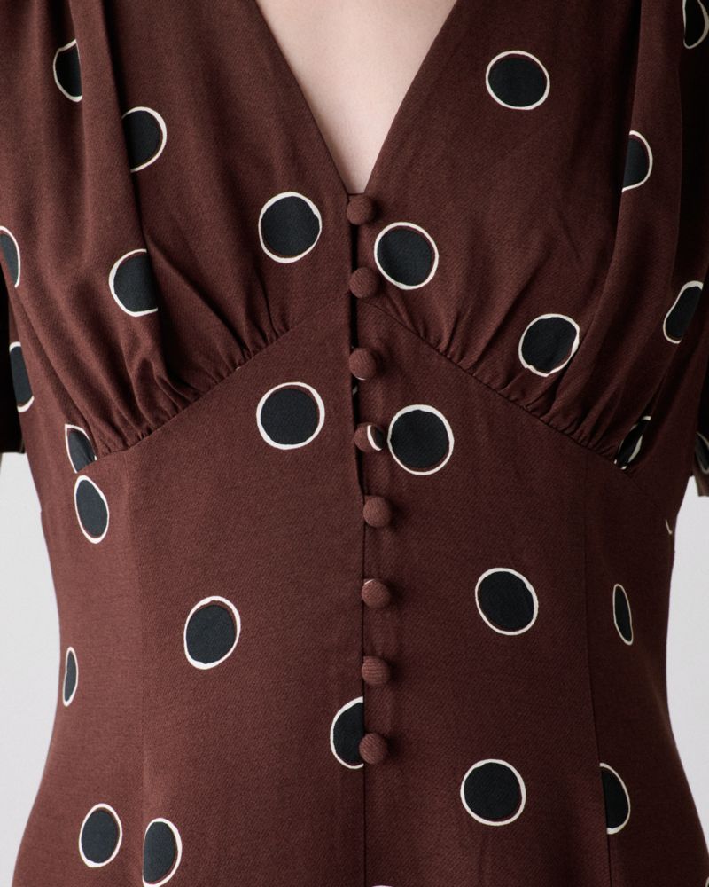 Kate Spade,Fluid Puff Sleeve Mini Dress,