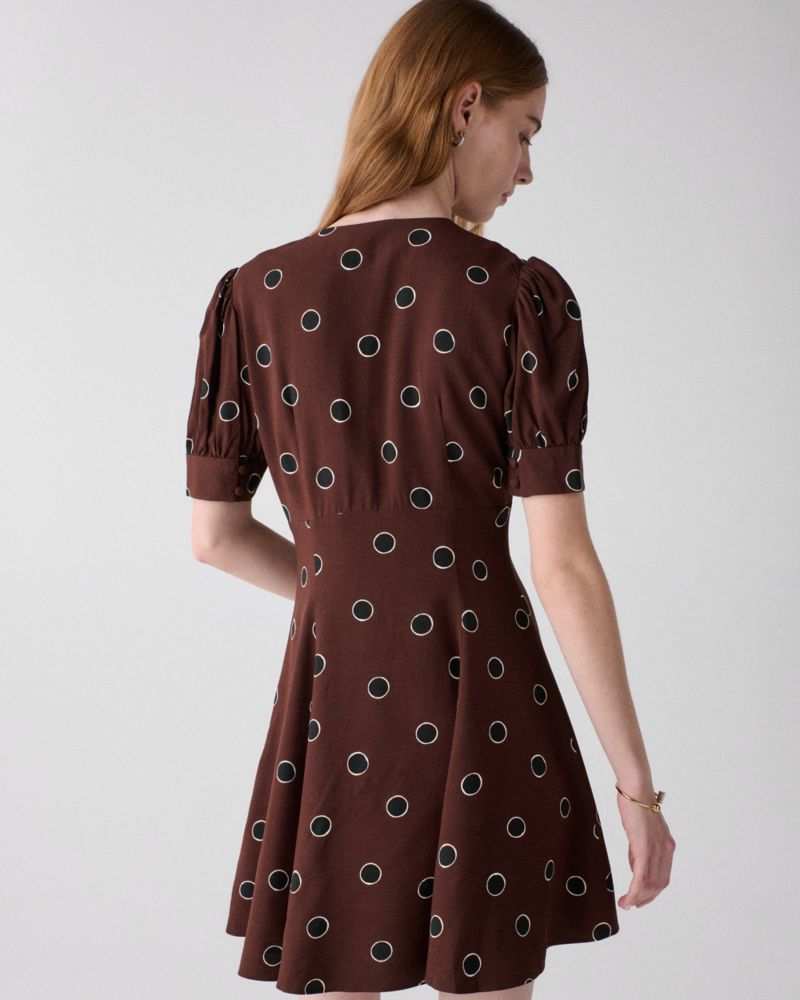 Kate Spade,Fluid Puff Sleeve Mini Dress,