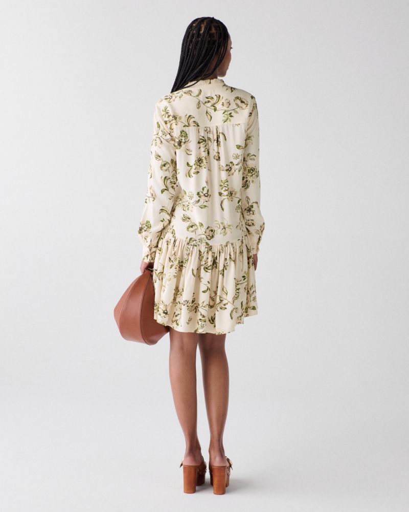 Kate Spade,Gathered Flounce Shirtdress,