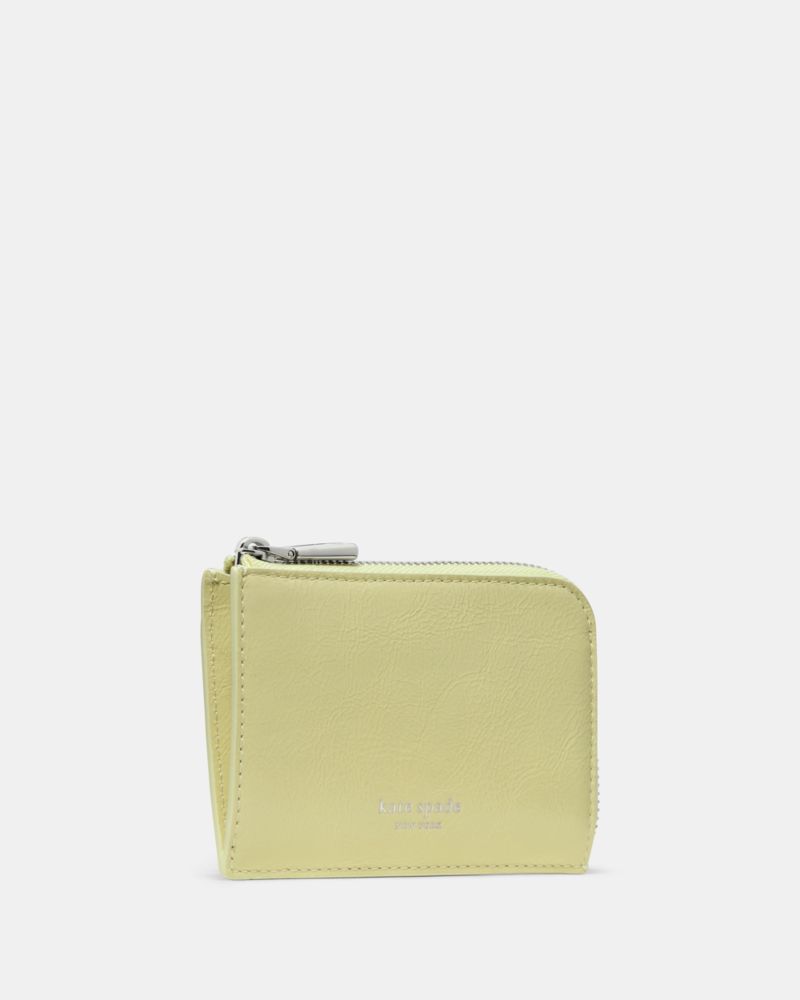 Kate Spade,パテント ミニ ジップ カード ケース,SALE Hidden,ペールシトロン