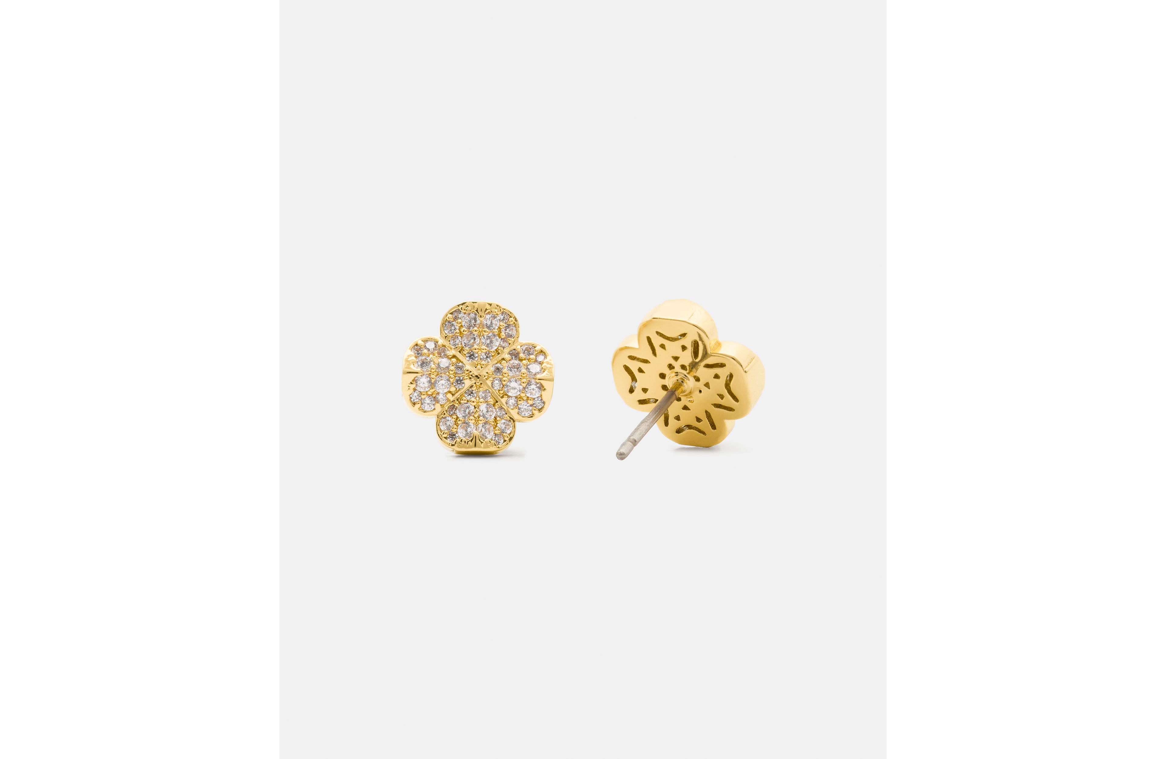 Spade Flower pave studs