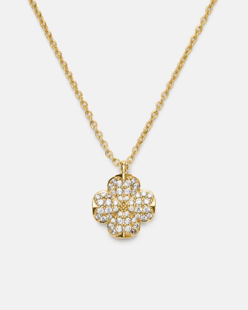Kate Spade,Spade Flower Pave Mini Pendant,