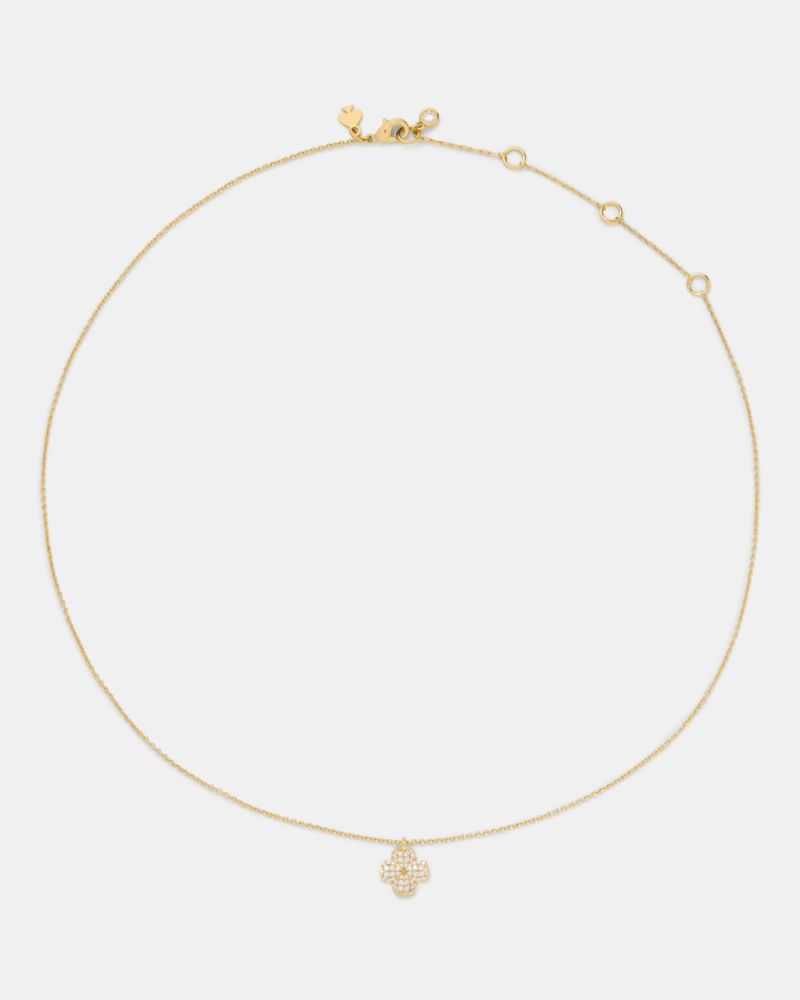 Kate Spade,Spade Flower Pave Mini Pendant,