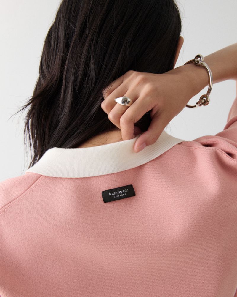 Kate Spade,クロップド ポロ セーター,トップス,セリーンピンク