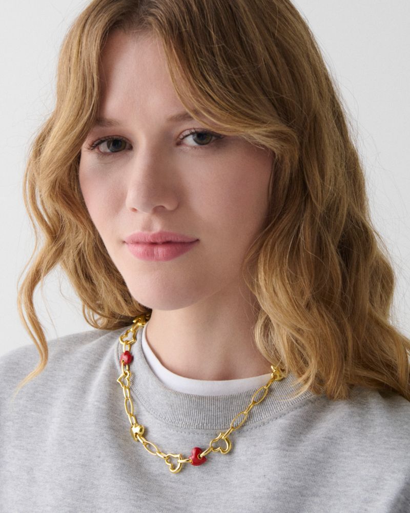 Kate Spade,Amour Necklace,Red