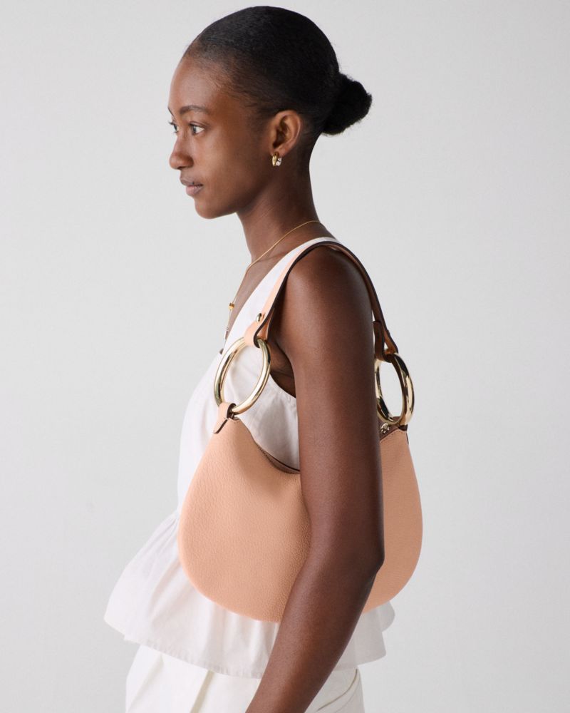 Kate Spade,The Bangle Bag,Satin,Leather,Hobo,Metal,Gold Metal,Silver Metal,Day Party,