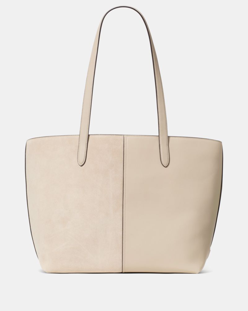 Kate Spade,454 Suede Fringe Tote Bag,Cream