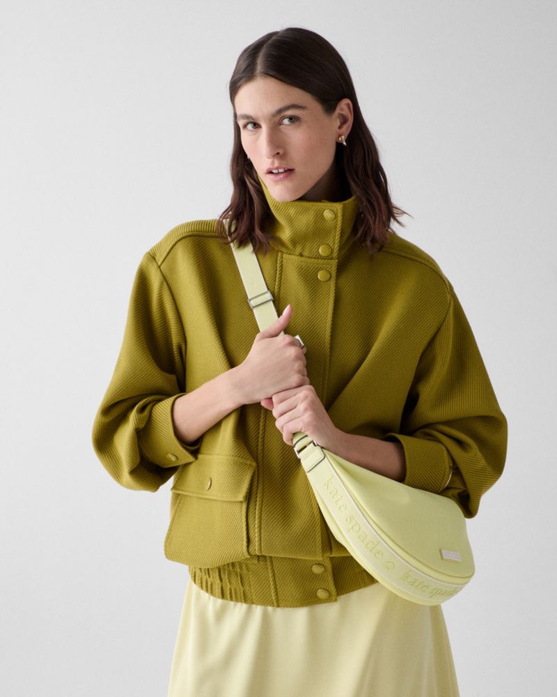 Kate Spade,Carter Ksnyl Sling Crossbody Bag,Polyester,Recycled Polyester,Nylon,Crossbody,Logo,Metal,Sustainable,Casual,Green