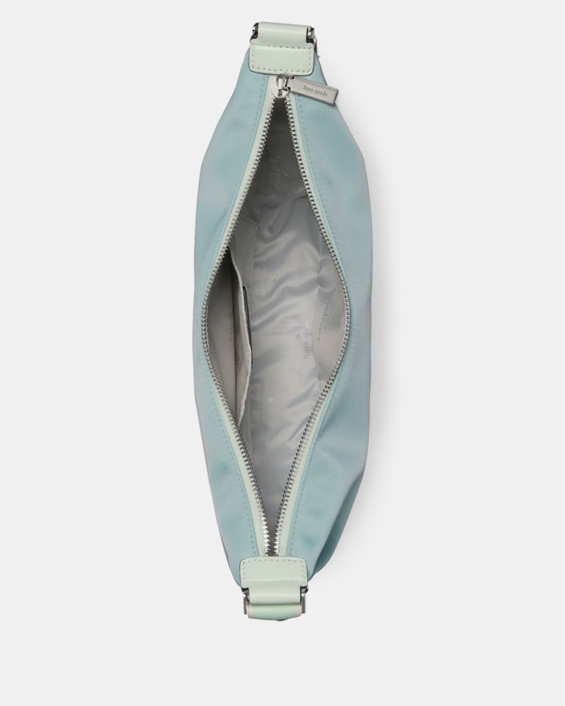 Kate Spade,Carter Ksnyl Sling Crossbody Bag,Polyester,Recycled Polyester,Nylon,Crossbody,Logo,Metal,Sustainable,Casual,Blue