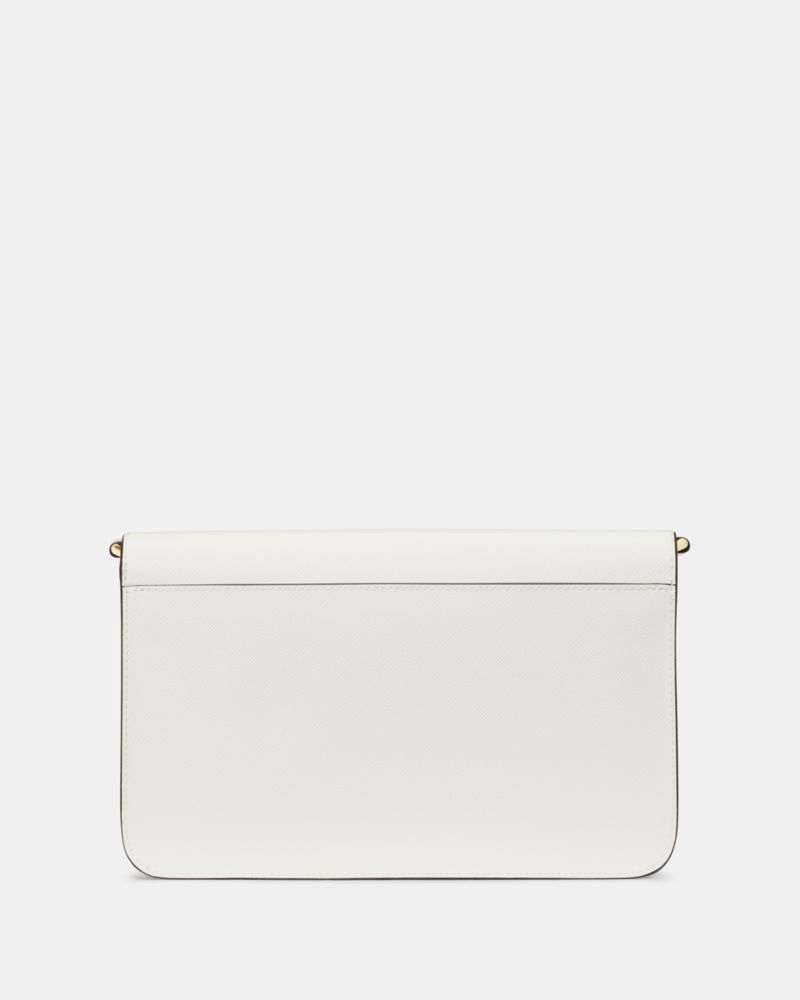 Kate Spade,Madison Willow Crossbody Bag,Crossbody,PVC,Logo,Metal,Gold Metal,Day Party,White