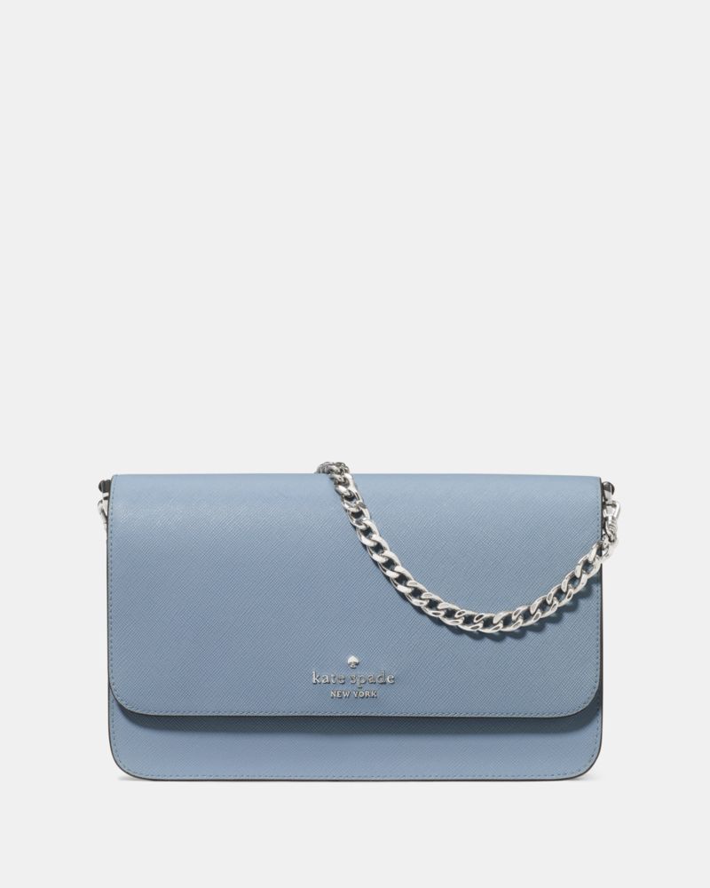 Kate Spade,Madison Willow Crossbody Bag,Crossbody,PVC,Logo,Metal,Gold Metal,Day Party,Blue