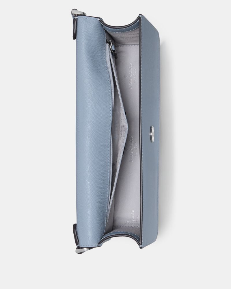 Kate Spade,Madison Willow Crossbody Bag,Crossbody,PVC,Logo,Metal,Gold Metal,Day Party,Blue