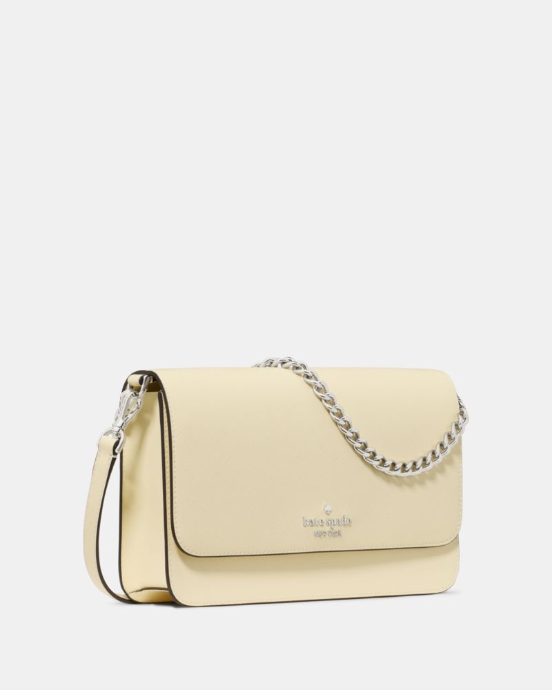 Kate Spade,Madison Willow Crossbody Bag,Crossbody,PVC,Logo,Metal,Gold Metal,Day Party,Cream