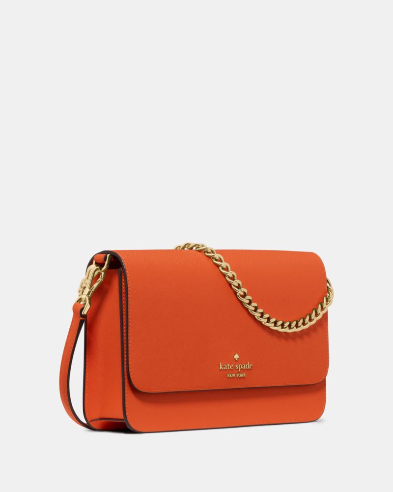 Kate Spade,Madison Willow Crossbody Bag,Crossbody,PVC,Logo,Metal,Gold Metal,Day Party,Burnt Orange