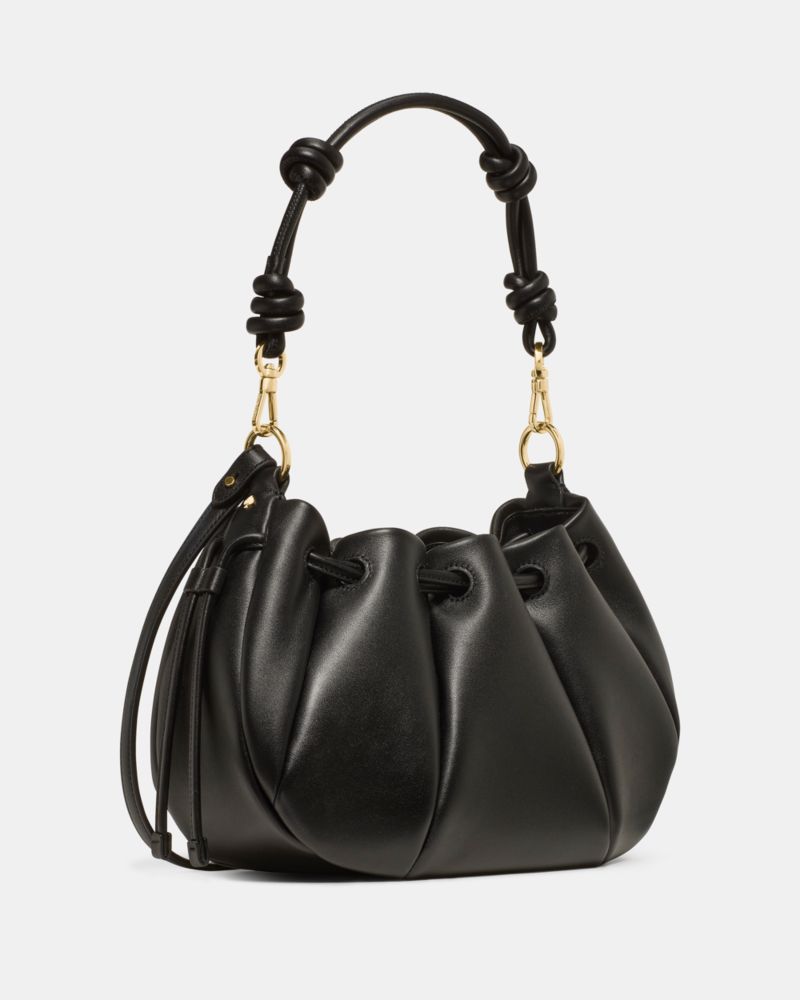 Kate Spade,Pinch Crossbody Bag,Leather,Shoulder Bag,Knot,Day Party,Black