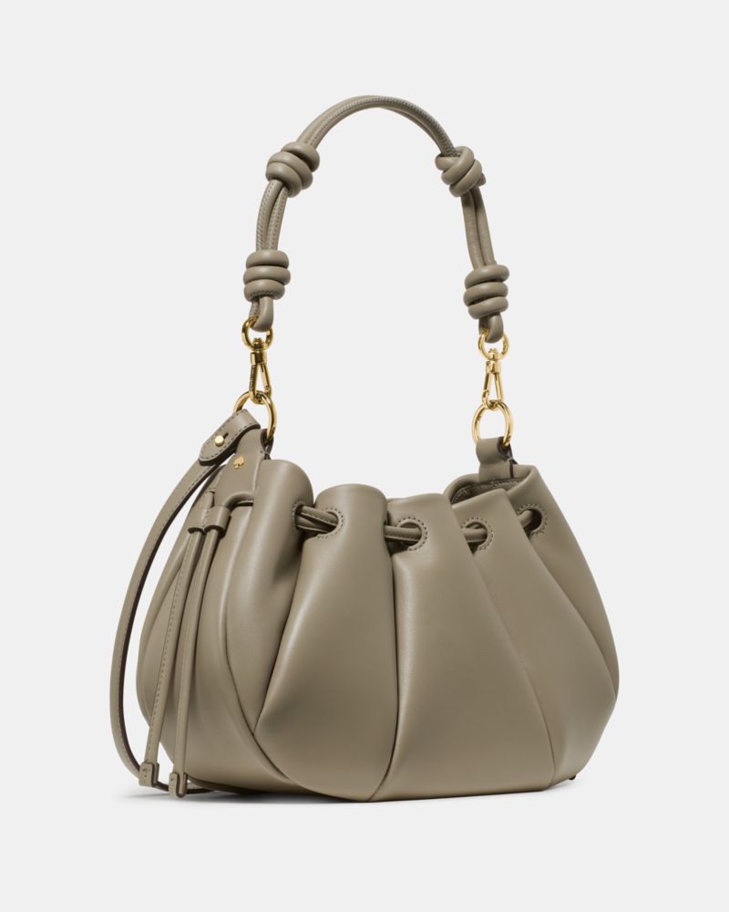 Kate Spade,Pinch Crossbody Bag,Leather,Shoulder Bag,Knot,Day Party,Gray