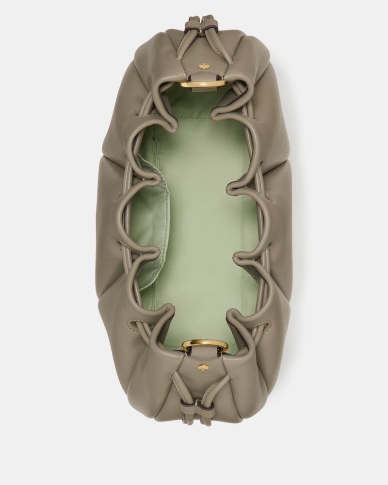 Kate Spade,Pinch Crossbody Bag,Leather,Shoulder Bag,Knot,Day Party,Gray