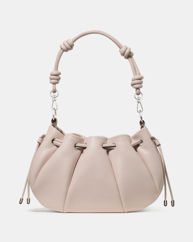 Kate Spade,Pinch Crossbody Bag,Leather,Shoulder Bag,Knot,Day Party,Cream